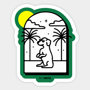 Beach doggo Sticker